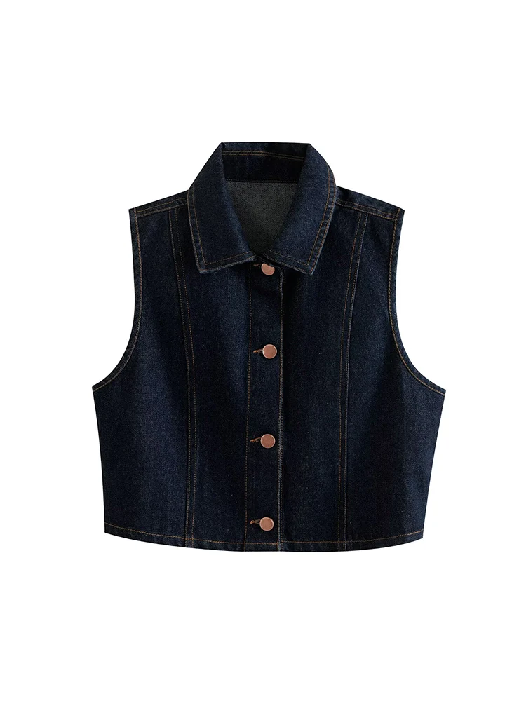 Willshela Women Fashion Denim Single Breasted Waistcoats Vest Vintage Lapel Neck Sleeveless Jackets Female Chic Lady Tank Tops
Willshela Women Fashion Denim Single Breasted Waistcoats Vest Vintage Lapel Neck Sleeveless Jackets Female Chic Lady Tank Tops