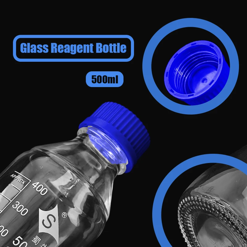 500ml Glass Reagent Bottle Blue Screw Caps For Lab Water Reagent Liquids Clear Blue Cap Glass Reagent Bottles With Scale Lab
500ml Glass Reagent Bottle Blue Screw Caps For Lab Water Reagent Liquids Clear Blue Cap Glass Reagent Bottles With Scale Lab