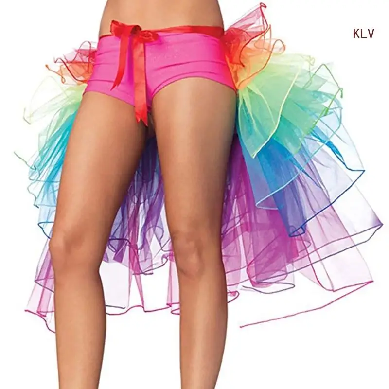 Womens Rainbow Bubble Skirt Layered Tulle Dancing Bustle Skirt for Halloween Cosplay Costume with Adjustable Tie
Womens Rainbow Bubble Skirt Layered Tulle Dancing Bustle Skirt for Halloween Cosplay Costume with Adjustable Tie