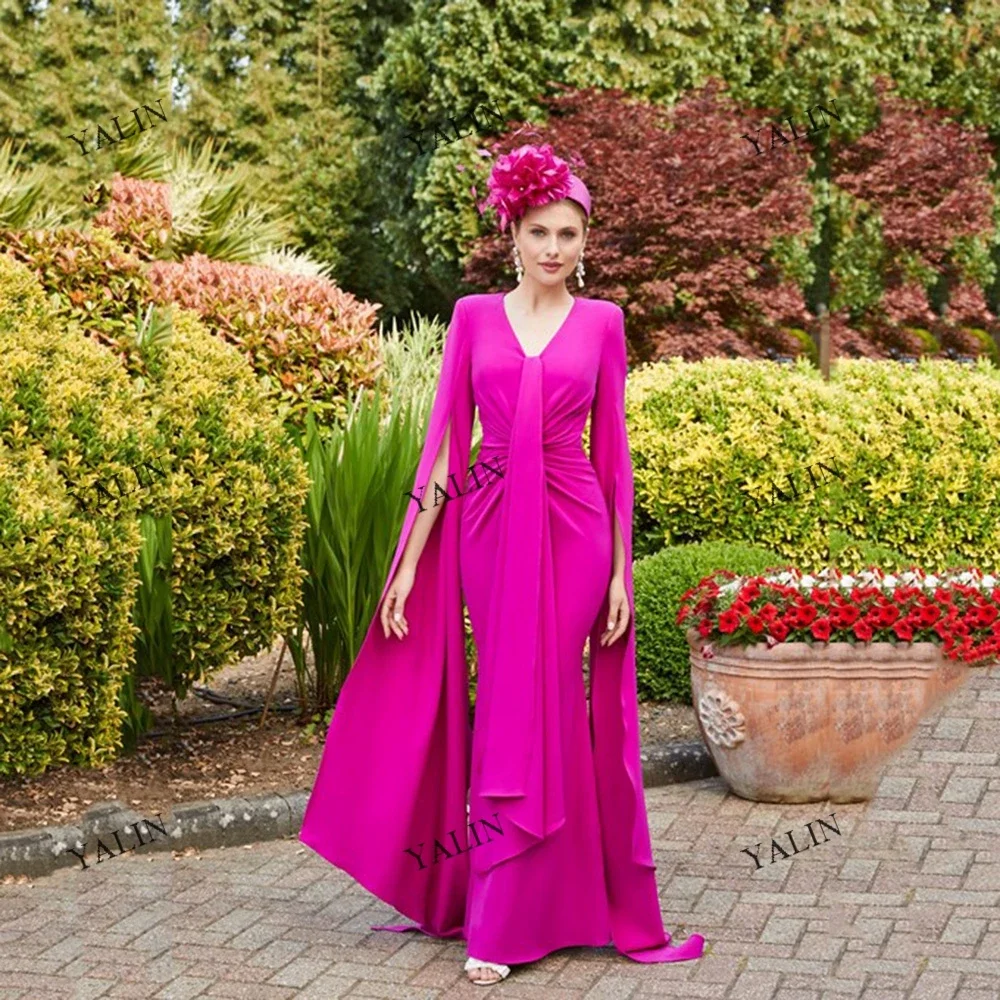 Customized 2022 New Rose Red Mother Of The Bride Dresses Floor Length Jersey Cap Sleeve Prom Dress Pleated Mermaid Evening Gowns
Customized 2022 New Rose Red Mother Of The Bride Dresses Floor Length Jersey Cap Sleeve Prom Dress Pleated Mermaid Evening Gowns