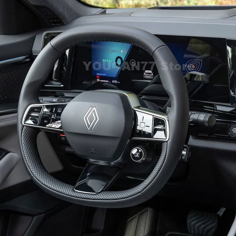 Leather Car Steering Wheel Cover For Renault Espace E-Tech Hybrid 2023 2024 Auto Steering Wheel Renault Espace Accessories 
Leather Car Steering Wheel Cover For Renault Espace E-Tech Hybrid 2023 2024 Auto Steering Wheel Renault Espace Accessories