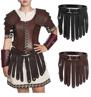 Medieval Viking Knight Gladiator Armor Skirt PU Leather Tassel Belt Warrior Cosplay Costume Halloween Party Accessory Men Women
Medieval Viking Knight Gladiator Armor Skirt PU Leather Tassel Belt Warrior Cosplay Costume Halloween Party Accessory Men Women