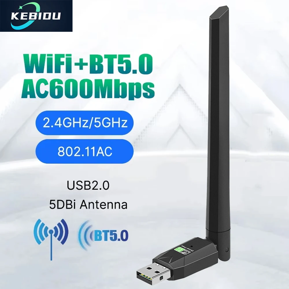 WIFI USB Bluetooth5.0 адаптер AC600 сетевая карта Dongle 2,4G 5G 802.11AC 5DBi антенна прием сигнала для ПК/драйвера ноутбука бесплатно
WIFI USB Bluetooth5.0 адаптер AC600 сетевая карта Dongle 2,4G 5G 802.11AC 5DBi антенна прием сигнала для ПК/драйвера ноутбука бесплатно