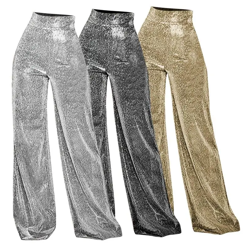 Sparkly Wide Leg Pants Lightweight High Waist Casual Trousers Long Lounge Pant Trousers Night Out Clubwear Soft Flare Pants With
Sparkly Wide Leg Pants Lightweight High Waist Casual Trousers Long Lounge Pant Trousers Night Out Clubwear Soft Flare Pants With