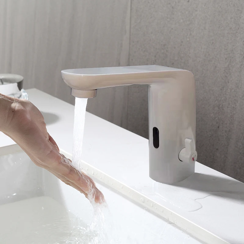 Smart Automatic Basin Faucet Taps Body Brass Material White Color Single Handle Ceramic Valve Core AC Plug & Battery Power
Smart Automatic Basin Faucet Taps Body Brass Material White Color Single Handle Ceramic Valve Core AC Plug & Battery Power