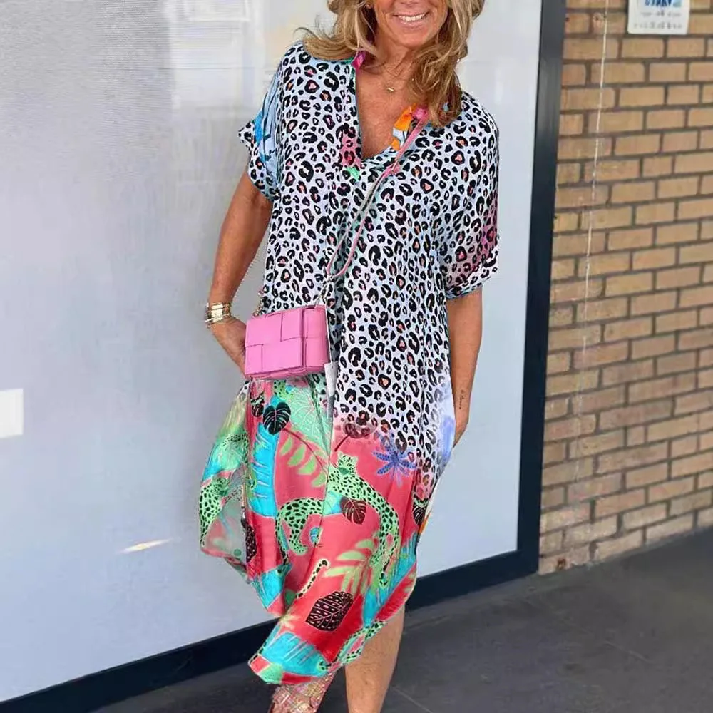 2025 Summer New Fashion Women's Clothing Semi-open Neck Printing Loose Dress Cross-border Foreign Trade
2025 Summer New Fashion Women's Clothing Semi-open Neck Printing Loose Dress Cross-border Foreign Trade