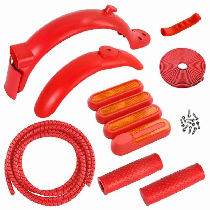Electric Scooter Front Rear Mudguard Kit With Side Covers Handbrake Cover Anti-Collision Strip For M365/Pro Electric Scooter
Electric Scooter Front Rear Mudguard Kit With Side Covers Handbrake Cover Anti-Collision Strip For M365/Pro Electric Scooter