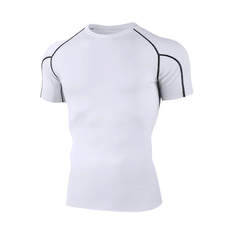 Quick-drying short-sleeved men's tight T-shirt, sports training jacket, elastic running and basketball compression shirt
Quick-drying short-sleeved men's tight T-shirt, sports training jacket, elastic running and basketball compression shirt
