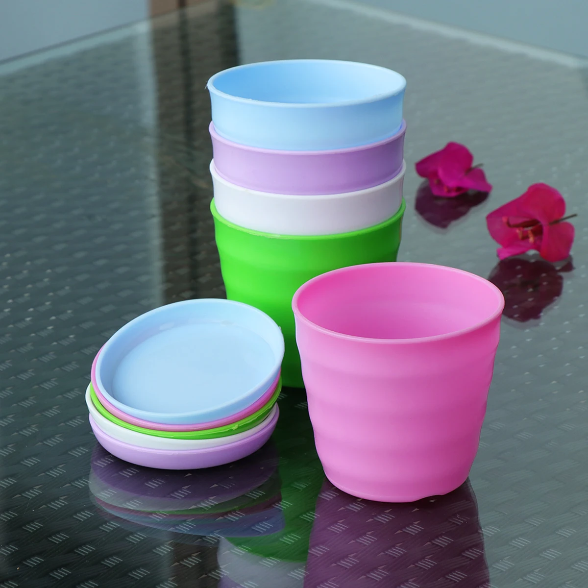 5Pcs Resin Succulent Planter Nursery Pots with Trays for Garden Balcony White Xs Smooth Texture Drainage Holes Decorations Gifts
5Pcs Resin Succulent Planter Nursery Pots with Trays for Garden Balcony White Xs Smooth Texture Drainage Holes Decorations Gifts