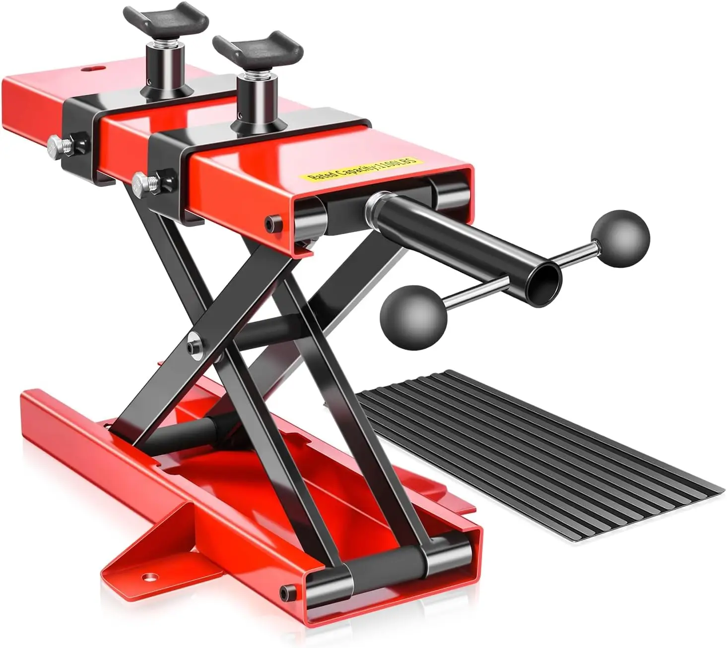 Motorcycle Lift Jack 1100LBS Capacity 2-in-1 Steel ATV Scissor Lift Jack Stand Hoist with Saddle and Rubber Pad for Motorcycles
Motorcycle Lift Jack 1100LBS Capacity 2-in-1 Steel ATV Scissor Lift Jack Stand Hoist with Saddle and Rubber Pad for Motorcycles