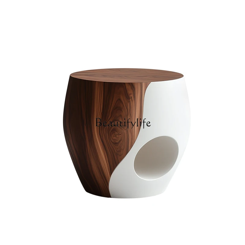 Italian light luxury minimalist living room sofa round edge table high-end solid wood small coffee table
Italian light luxury minimalist living room sofa round edge table high-end solid wood small coffee table