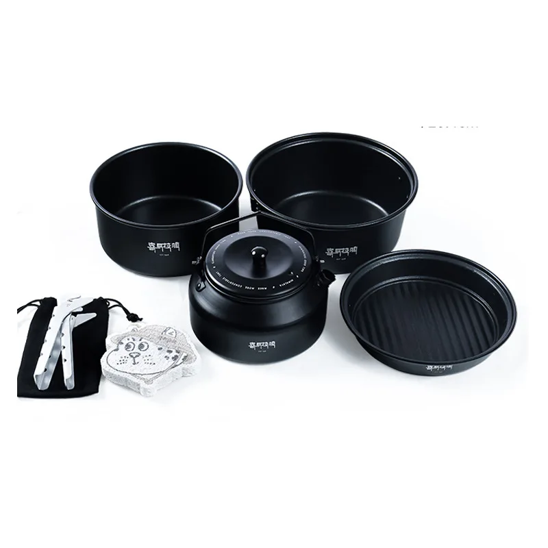 Outdoor cooker, camping pot, camping set, pot cooker, portable set, decocting picnic, kettle
Outdoor cooker, camping pot, camping set, pot cooker, portable set, decocting picnic, kettle