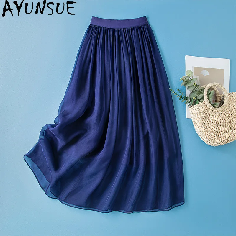 AYUNSUE Real Silk Women's Skirts Elegant Solid Skirts for Women Vacation Style Beach Skirts 2026 Woman Clothes Summer Ropa Mujer
AYUNSUE Real Silk Women's Skirts Elegant Solid Skirts for Women Vacation Style Beach Skirts 2026 Woman Clothes Summer Ropa Mujer