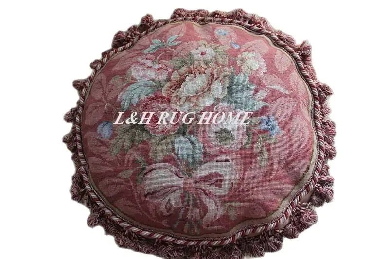Free Shipping 15K Round Dia 16" Needlepoint pillow Handmade Woolen Needlepoint pillow, hand knotted woolen pillow, no insertion
Free Shipping 15K Round Dia 16" Needlepoint pillow Handmade Woolen Needlepoint pillow, hand knotted woolen pillow, no insertion