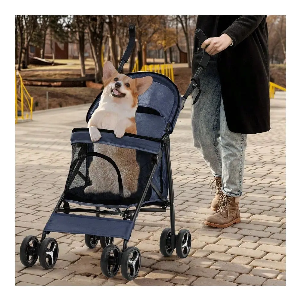 Adjustable Canopy Dog Stroller Pet Travel Carrier W Foot Activated Lock
Adjustable Canopy Dog Stroller Pet Travel Carrier W Foot Activated Lock