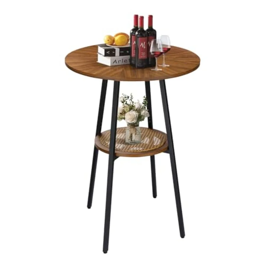 Boho Bar Height Table - Rattan Storage Shelf High Top and Counter Height Dining Table
Boho Bar Height Table - Rattan Storage Shelf High Top and Counter Height Dining Table