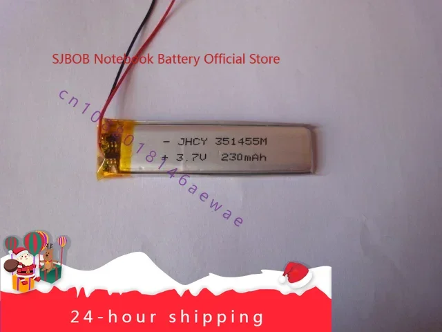 3.7V Polymer Lithium Battery 351455P 230MAh Suitable for Tsinghua Tongfang Recording Pen, Wireless Mouse, Etc.
3.7V Polymer Lithium Battery 351455P 230MAh Suitable for Tsinghua Tongfang Recording Pen, Wireless Mouse, Etc.