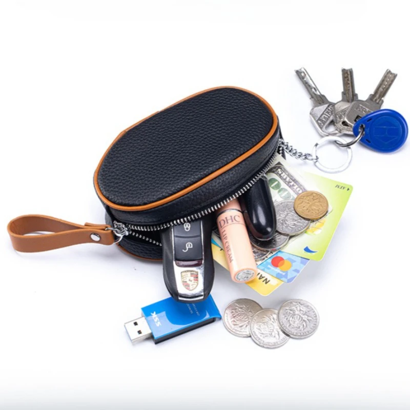 Travel-Friendly Leather Keychain Change Organizer Zippered Mini Oval Coin Pouch, Compact Case for Keys, Coins, Earbuds
Travel-Friendly Leather Keychain Change Organizer Zippered Mini Oval Coin Pouch, Compact Case for Keys, Coins, Earbuds