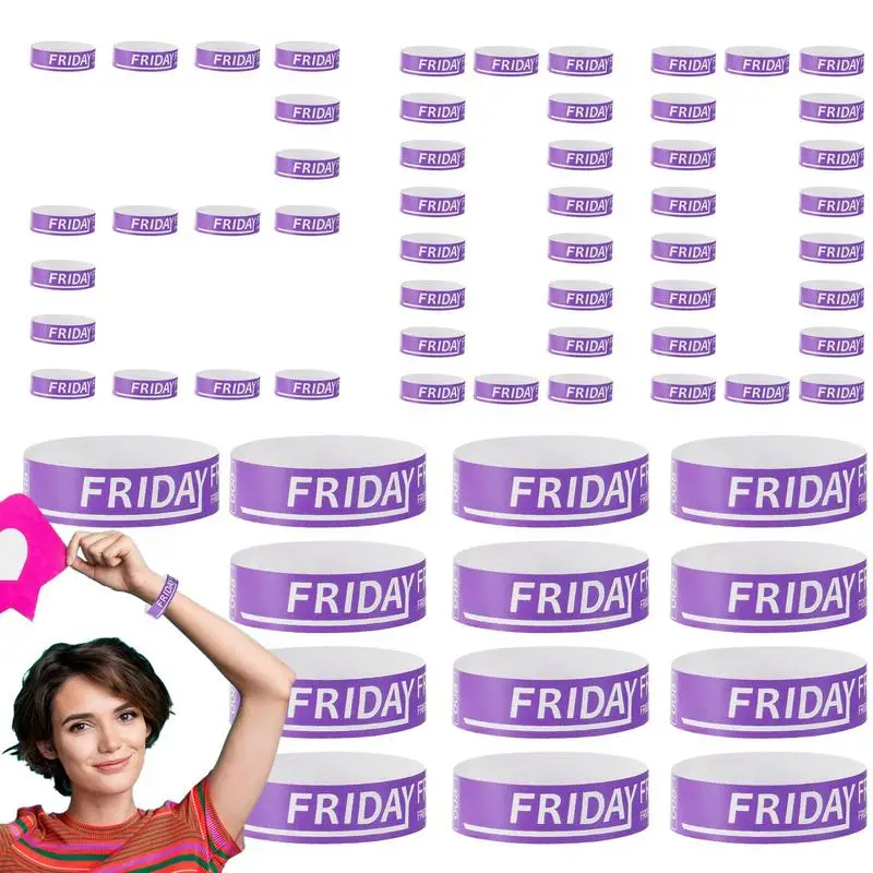 200 Pieces Waterproof Friday Paper Wristbands For Events Wrist Bands Wristbands For Events Concert Identification
200 Pieces Waterproof Friday Paper Wristbands For Events Wrist Bands Wristbands For Events Concert Identification
