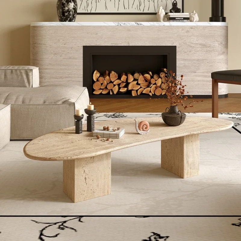 Geometric special-shaped coffee table living room designer cream-style marble tea table
Geometric special-shaped coffee table living room designer cream-style marble tea table