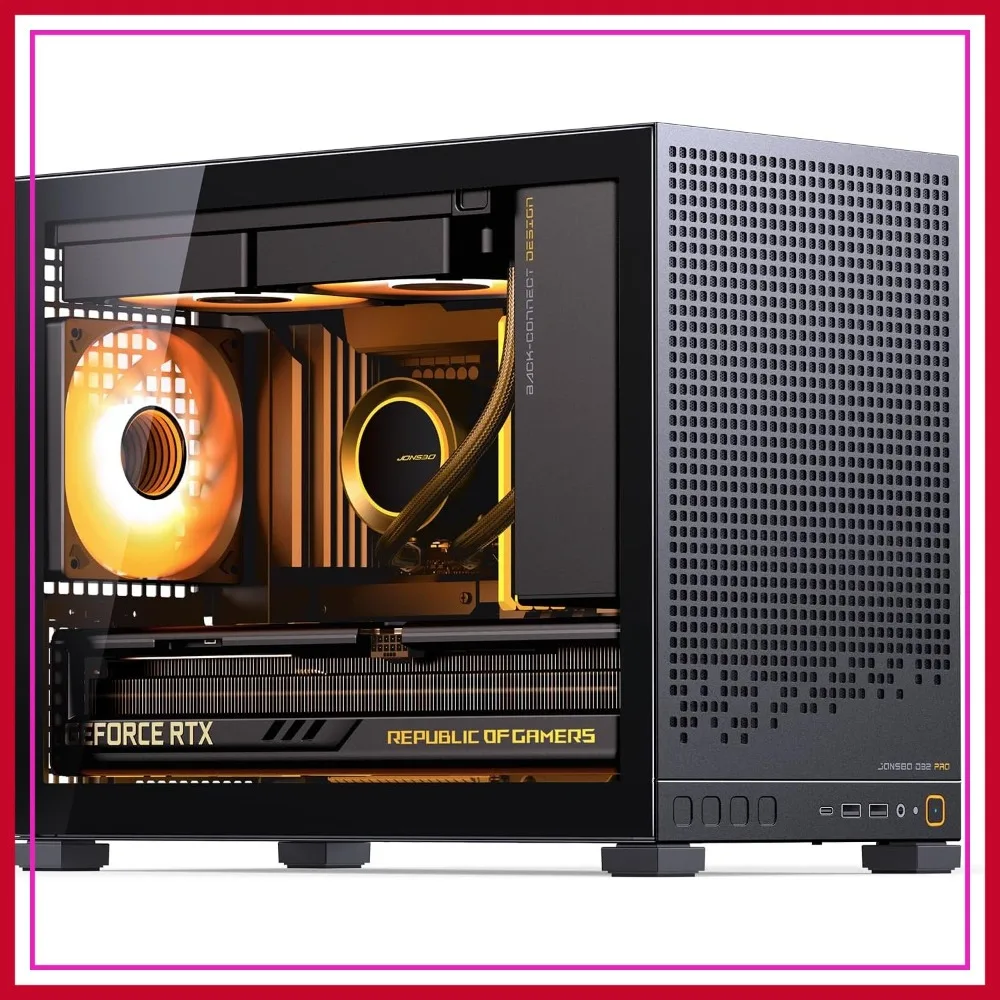 Micro-ATX PC Case, High Compatibility Mini Desktop Case, A/B Mode for MB, Support MATX Back-Connect/BTF MB, 365mm GPU/240AIO/163mm Air Cooler, ATX/SFX PSU, USB3.2 Gaming Case, Black
Micro-ATX PC Case, High Compatibility Mini Desktop Case, A/B Mode for MB, Support MATX Back-Connect/BTF MB, 365mm GPU/240AIO/163mm Air Cooler, ATX/SFX PSU, USB3.2 Gaming Case, Black