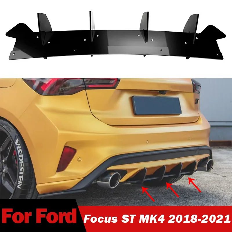 Auto Rear Bumper Lip Body Kits for Ford Focus ST MK4 2018-2021 Lower Diffuser Splitters Spoiler Guard Car Accessories Tuning
Auto Rear Bumper Lip Body Kits for Ford Focus ST MK4 2018-2021 Lower Diffuser Splitters Spoiler Guard Car Accessories Tuning