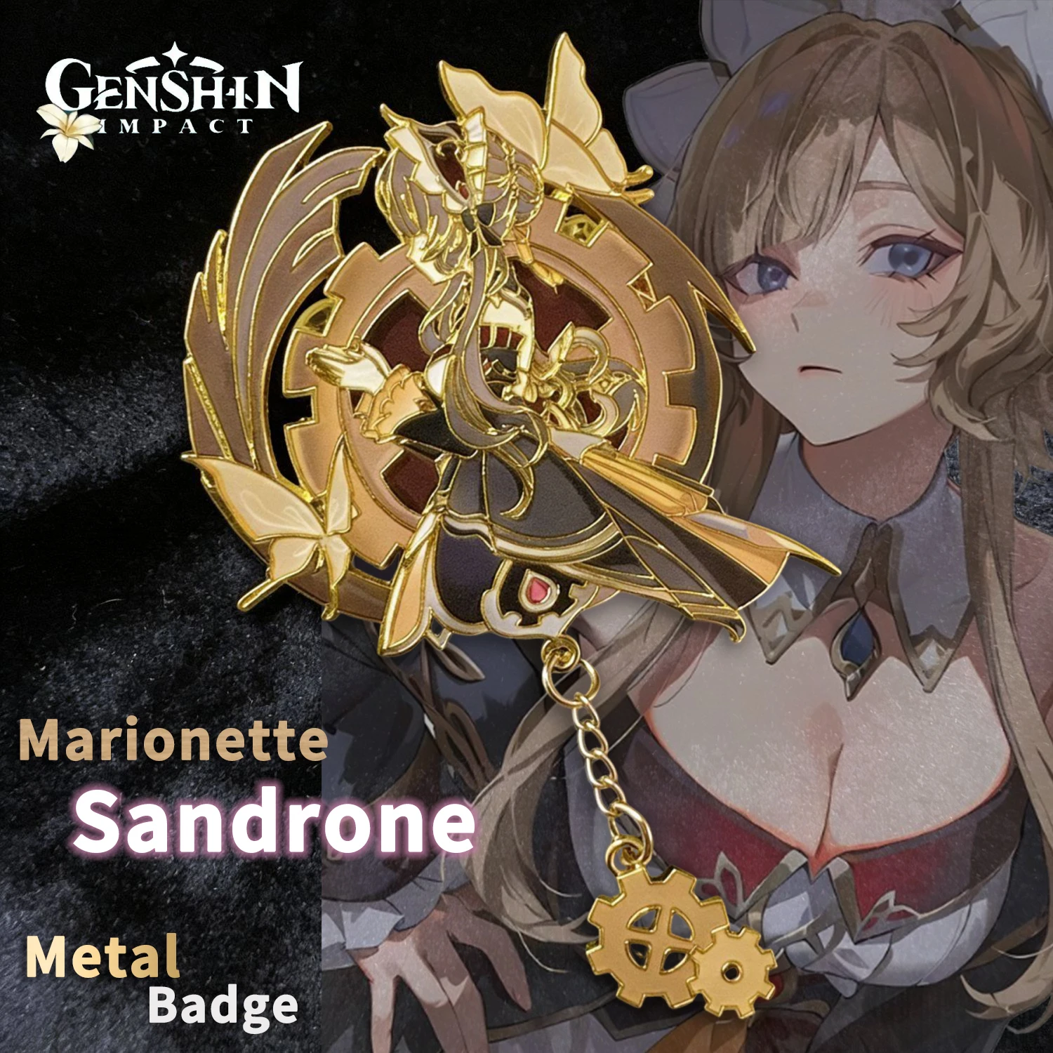 New Game Anime Marionette Exclusive metal badge Genshin Cosplay Props Sandrone Impact Brooch Birthday Gifts Box
New Game Anime Marionette Exclusive metal badge Genshin Cosplay Props Sandrone Impact Brooch Birthday Gifts Box