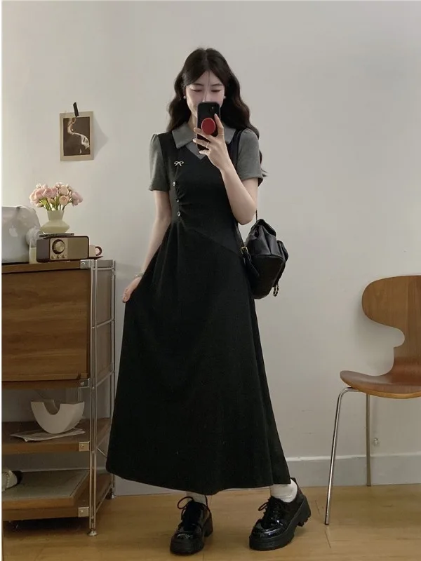 plus Size Retro Knitted Short Sleeve Dress Women's Summer Slimming Waist Cinched Belly Covering A-Line Long Dress
plus Size Retro Knitted Short Sleeve Dress Women's Summer Slimming Waist Cinched Belly Covering A-Line Long Dress