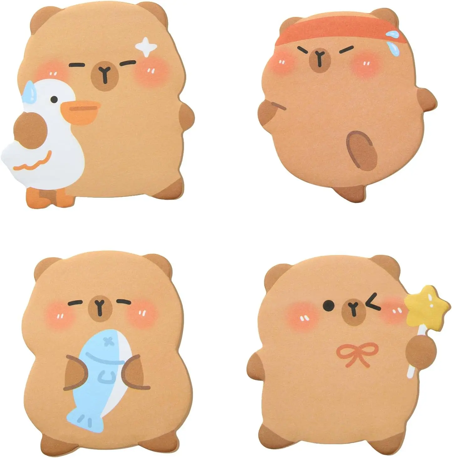 Capybara Shape Sticky Notes, Cute Cartoon Capybara Sticky Memo Pads Kawaii Small Self-Stick Memo Note Pad, Self-Stick Notepad
Capybara Shape Sticky Notes, Cute Cartoon Capybara Sticky Memo Pads Kawaii Small Self-Stick Memo Note Pad, Self-Stick Notepad