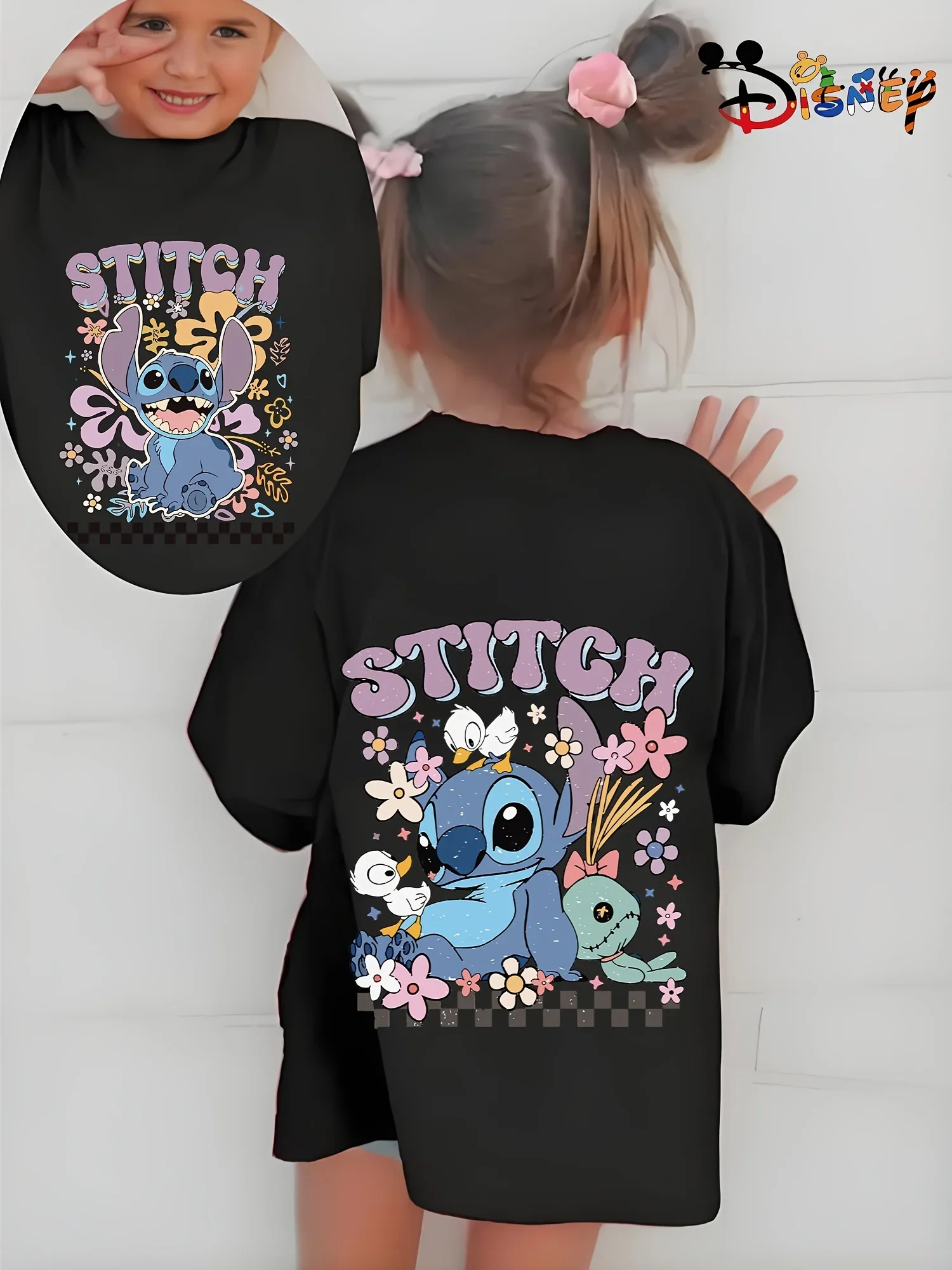 Футболка с короткими рукавами для девочек Disney Stitch — милый мультяшный принт с двусторонним дизайном, яркие цвета, для летних игр на свежем воздухе
Футболка с короткими рукавами для девочек Disney Stitch — милый мультяшный принт с двусторонним дизайном, яркие цвета, для летних игр на свежем воздухе