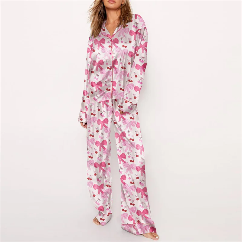 Women’s Christmas Pajama Set Long Sleeve Button Up Shirt + Pants Set 2 Piece Sleepwear
Women’s Christmas Pajama Set Long Sleeve Button Up Shirt + Pants Set 2 Piece Sleepwear