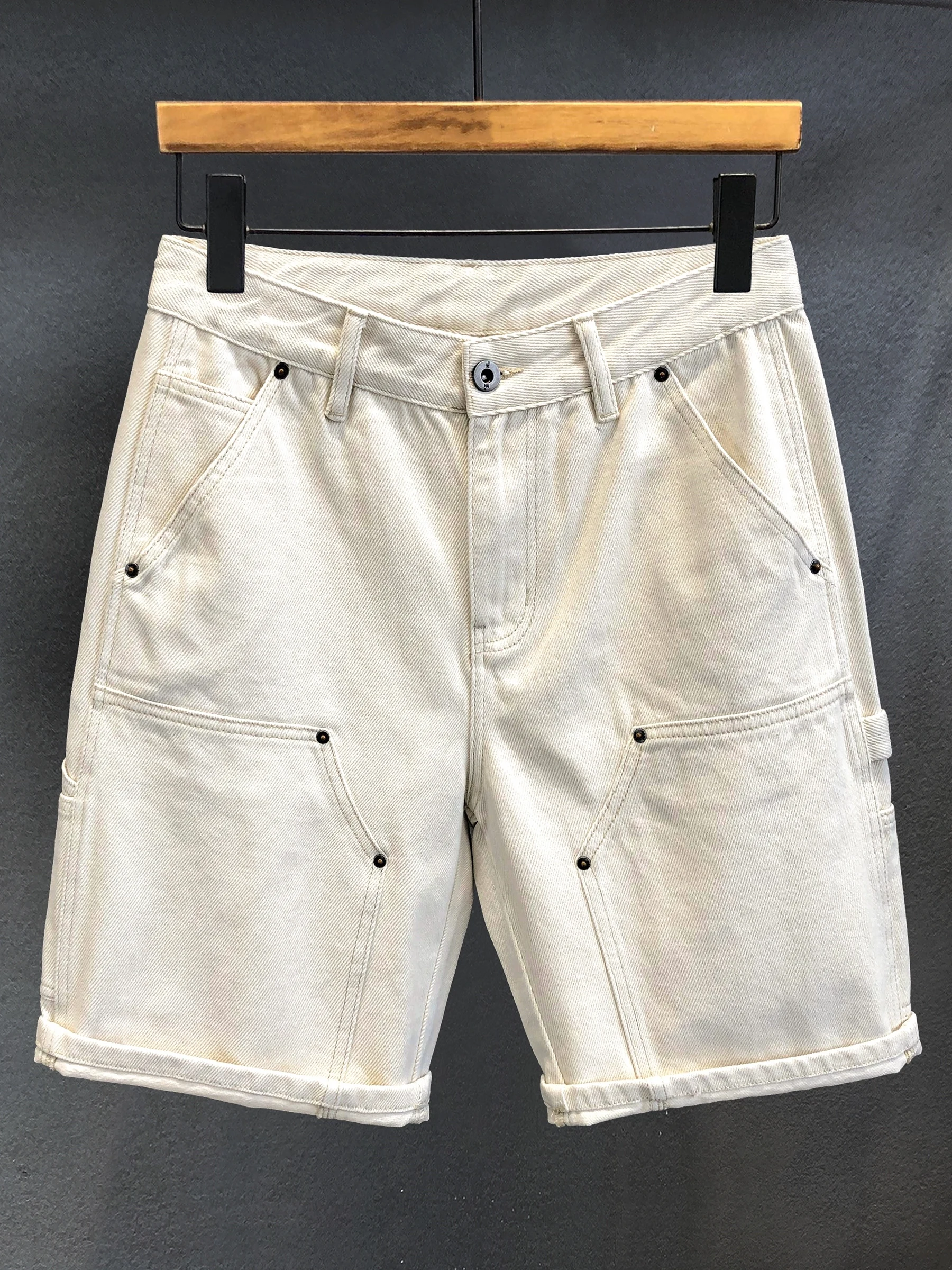 American Retro Washed Workwear Jeans Men's Summer New Trend Loose Casual Straight Five-Point Pants Classic Straight Loose Fit
American Retro Washed Workwear Jeans Men's Summer New Trend Loose Casual Straight Five-Point Pants Classic Straight Loose Fit