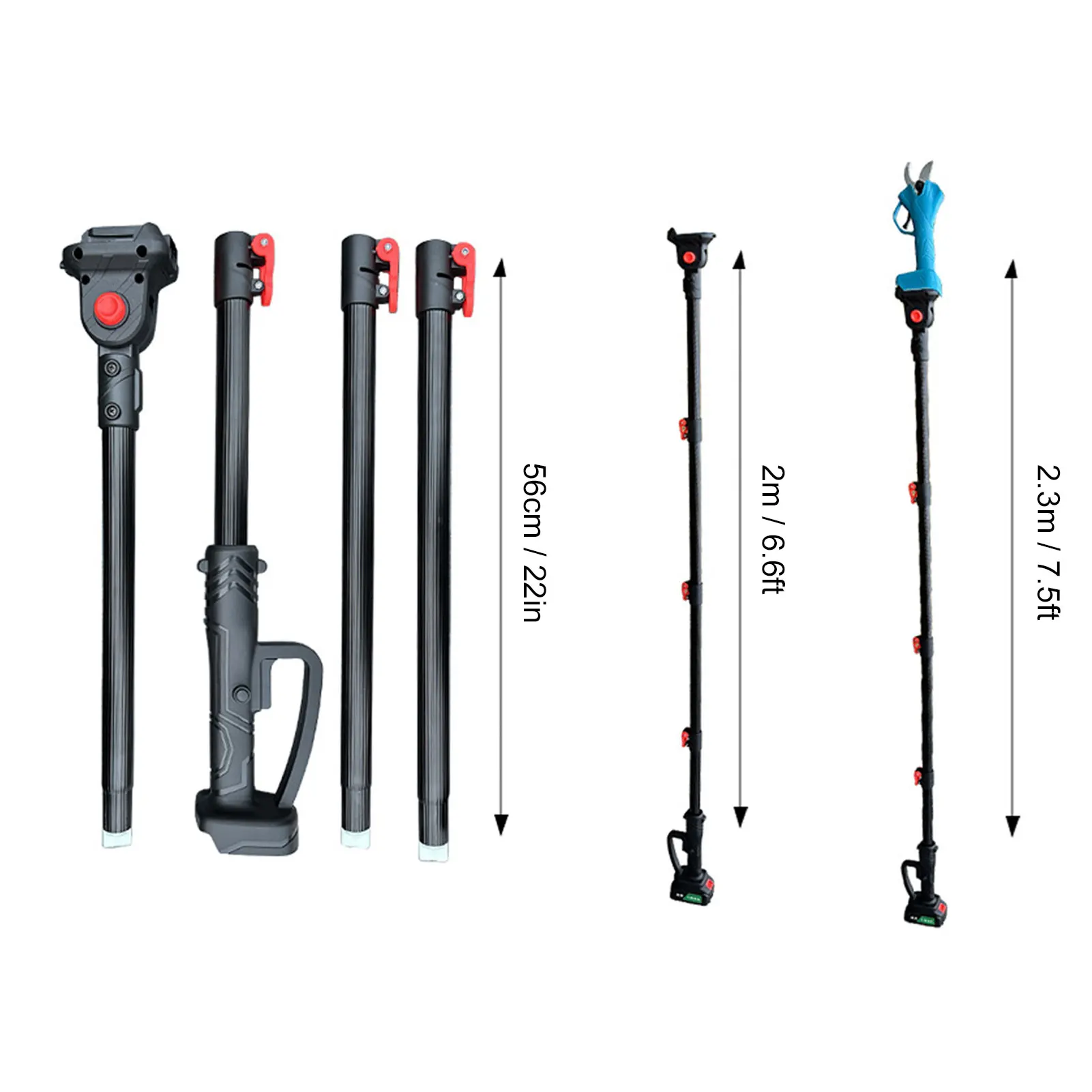 Extension Pole Cordless Pruning Shears Chainsaw High Branch Trimmer Aluminum Telescopic Pole for BL1820 BL1830 BL1840
Extension Pole Cordless Pruning Shears Chainsaw High Branch Trimmer Aluminum Telescopic Pole for BL1820 BL1830 BL1840
