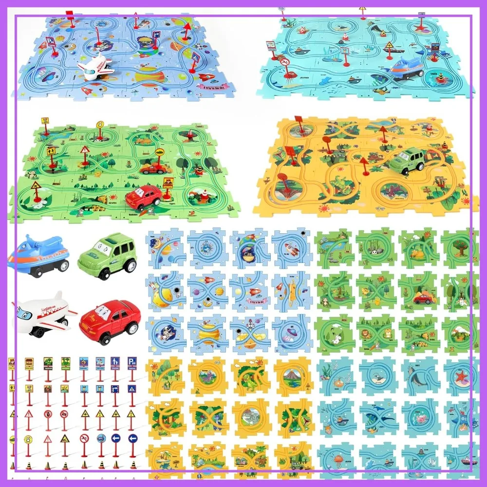 Car Track Set 100Pcs, 4 Themes, Puzzle Racer Toys for Boys 3-6 Year Old, Montessori Educational Gifts
Car Track Set 100Pcs, 4 Themes, Puzzle Racer Toys for Boys 3-6 Year Old, Montessori Educational Gifts