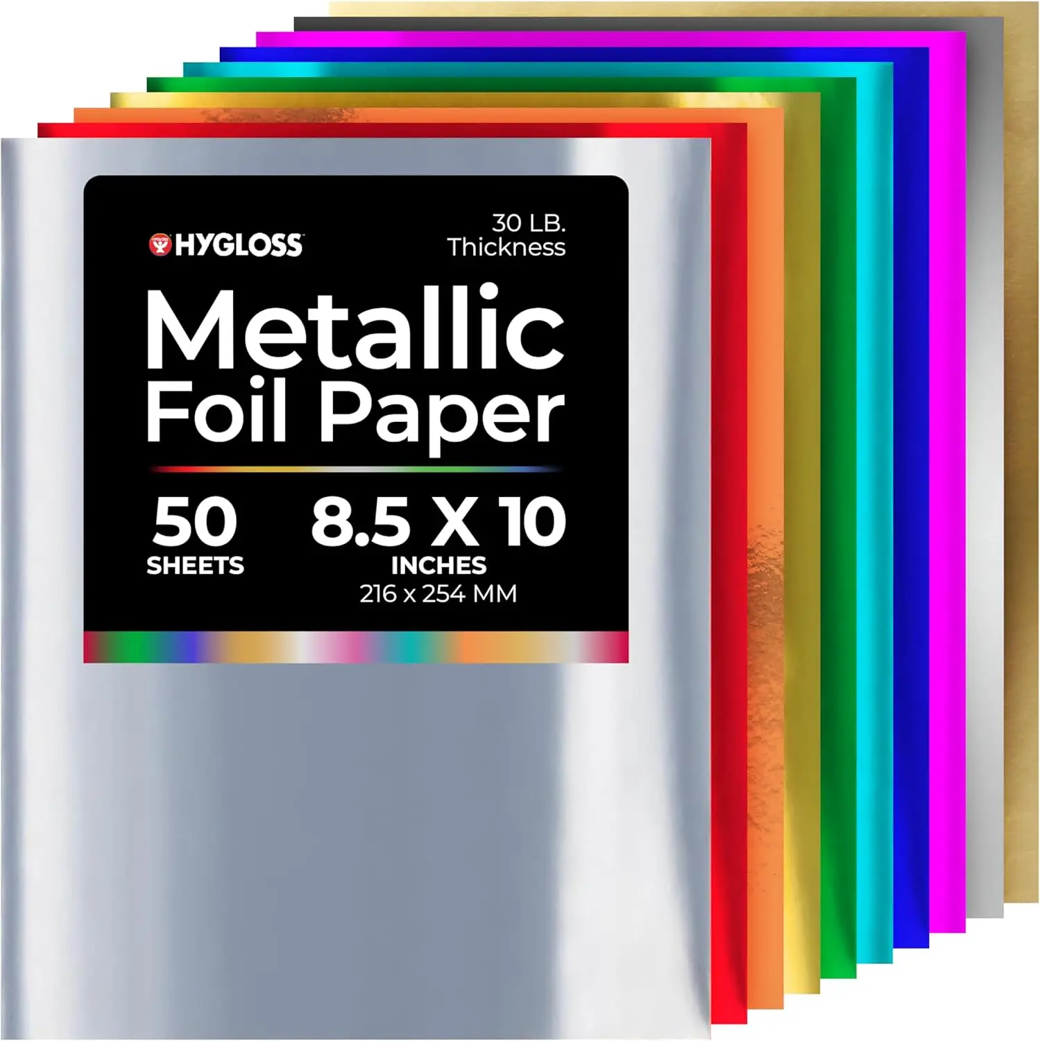 50 Sheets Metallic Foil Paper 8.5x10in Assorted Colors for Crafts
50 Sheets Metallic Foil Paper 8.5x10in Assorted Colors for Crafts
