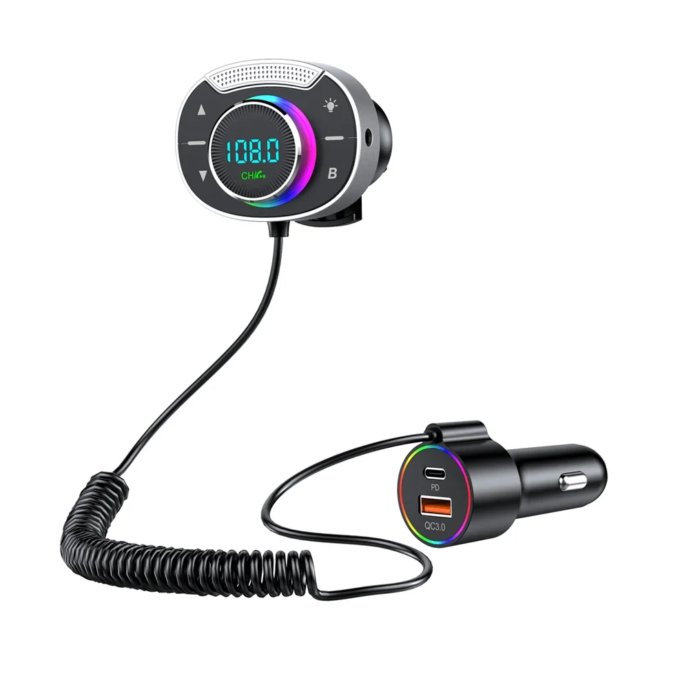 LED Car Bluetooth 5.3 FM Car Transmitter 3.5mm AUX Adapter MP3 Player PD30W QC18W Car Fast Charger Hands-Free Calls Car Kit
LED Car Bluetooth 5.3 FM Car Transmitter 3.5mm AUX Adapter MP3 Player PD30W QC18W Car Fast Charger Hands-Free Calls Car Kit