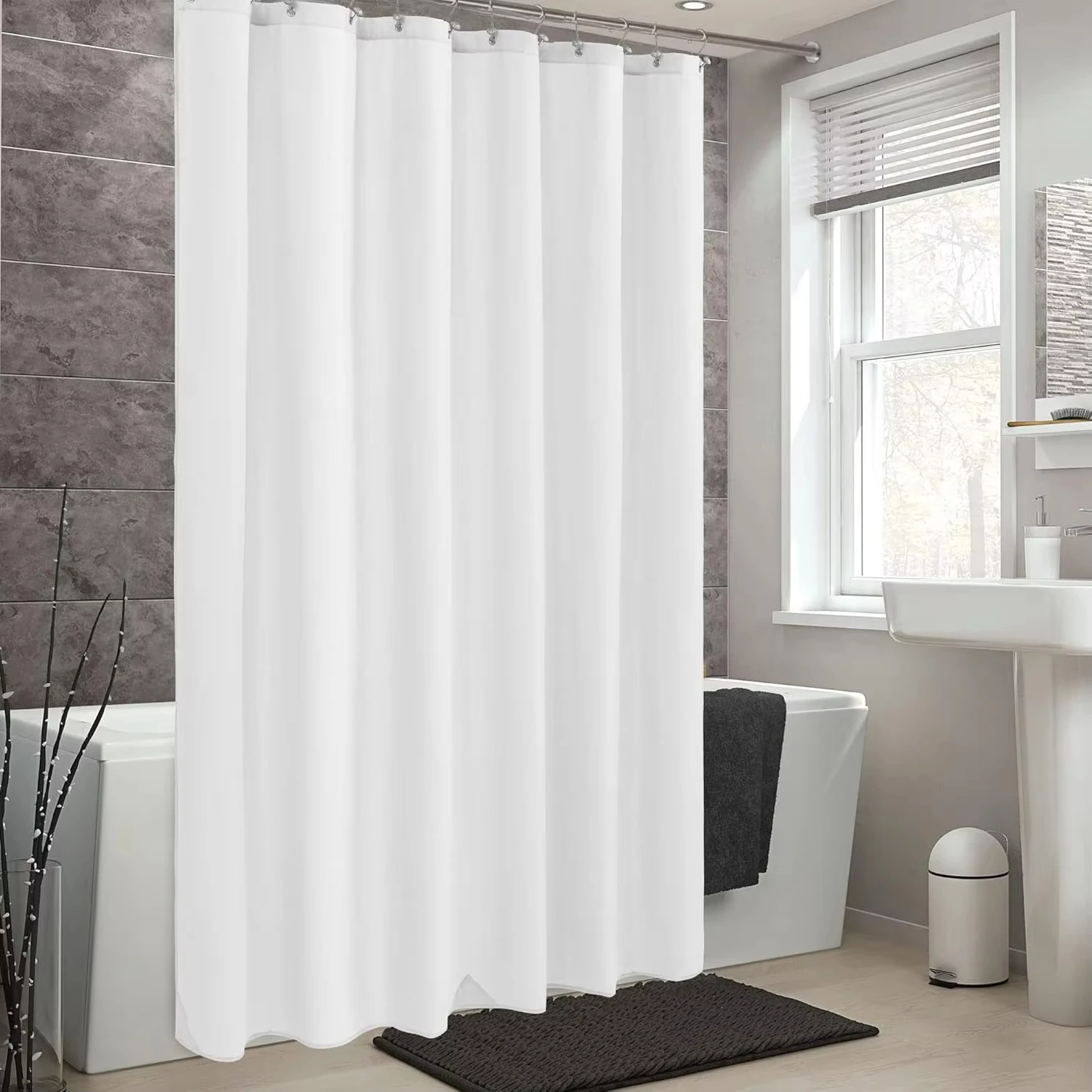 Bathroom Shower Curtains PEVA Waterproof Thickening Bath Curtain With Hooks Rustproof Metal Grommets White Shower Curtain
Bathroom Shower Curtains PEVA Waterproof Thickening Bath Curtain With Hooks Rustproof Metal Grommets White Shower Curtain