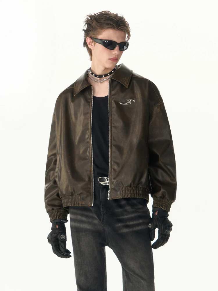 Jacket Coat Pu Leather Solid Color American Retro Lapel Loose Casual Fashion All-Match Spring and Autumn Washed Leather High-End
Jacket Coat Pu Leather Solid Color American Retro Lapel Loose Casual Fashion All-Match Spring and Autumn Washed Leather High-End