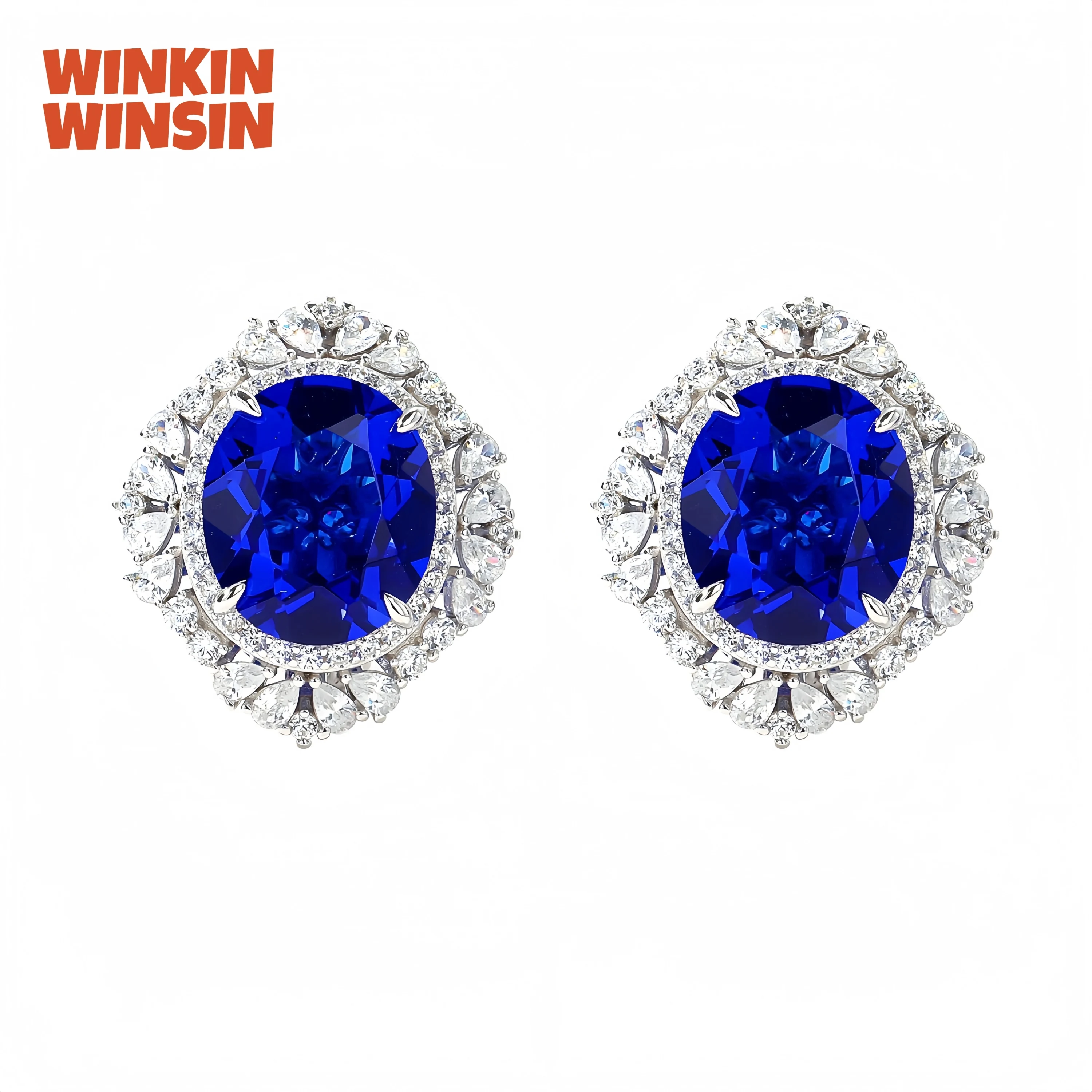 WINKIN WINSIN Brand MST 925 Sterling Silver Earrings Lab Grown Gemstones Quadrilateral Sapphire Diamond Stud Earrings Jewelry
WINKIN WINSIN Brand MST 925 Sterling Silver Earrings Lab Grown Gemstones Quadrilateral Sapphire Diamond Stud Earrings Jewelry