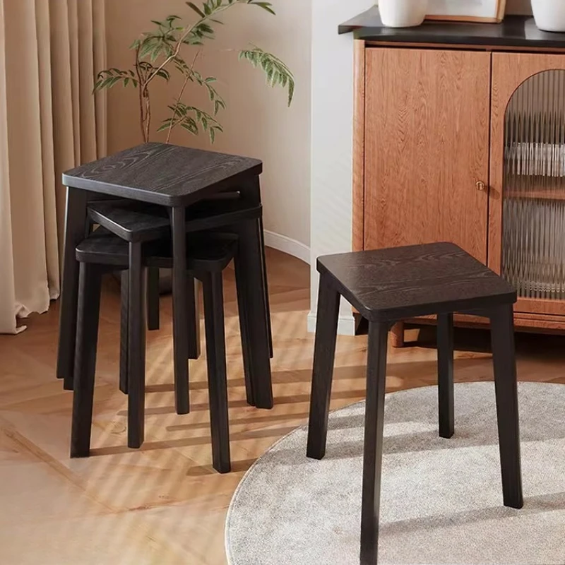 Modern Minimalist Dining Stools Solid Wood Stackable Low Stool Black Square Seat for Living Room Space Saving Home Furniture
Modern Minimalist Dining Stools Solid Wood Stackable Low Stool Black Square Seat for Living Room Space Saving Home Furniture