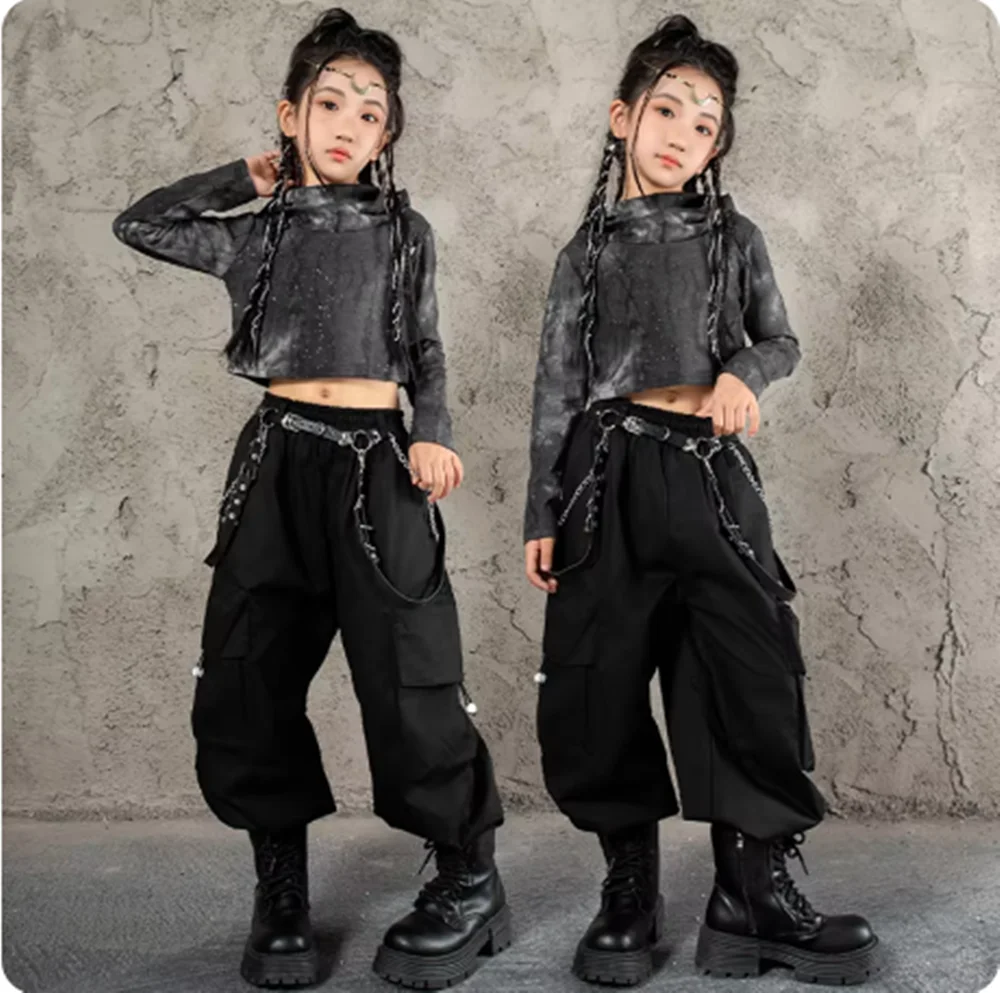 Cool Kids Street Dance Wear Girls Hip Hop Jazz Dance Costume Children Kpop Fashion Show Clothing Grey Top Black Pants
Cool Kids Street Dance Wear Girls Hip Hop Jazz Dance Costume Children Kpop Fashion Show Clothing Grey Top Black Pants