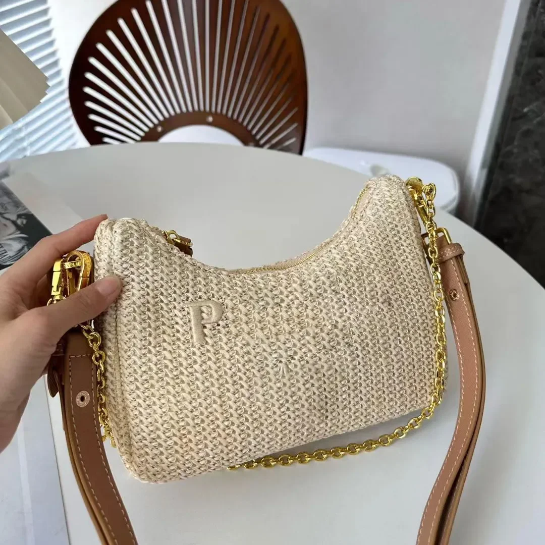 Designer Bags Woven Embroidered Shoulder Re Nylon 2026Hobos Handbag Tote High Quality Crossbody Straw Underarm Bag Chain Purses
Designer Bags Woven Embroidered Shoulder Re Nylon 2026Hobos Handbag Tote High Quality Crossbody Straw Underarm Bag Chain Purses