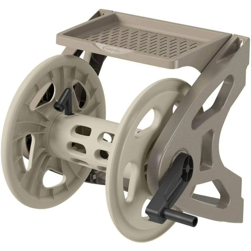 Suncast Handler Wall Mounted Garden Hose Reel, Taupe, 200ft Capacity, Durable Hard Plastic Retractable Hose Reel with Storage
Suncast Handler Wall Mounted Garden Hose Reel, Taupe, 200ft Capacity, Durable Hard Plastic Retractable Hose Reel with Storage