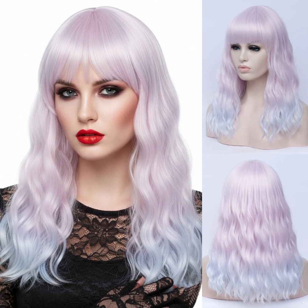 Women's Pink With Bang Short Wavy Synthetic Wig Heat Resistant for Halloween Daily Party
Women's Pink With Bang Short Wavy Synthetic Wig Heat Resistant for Halloween Daily Party