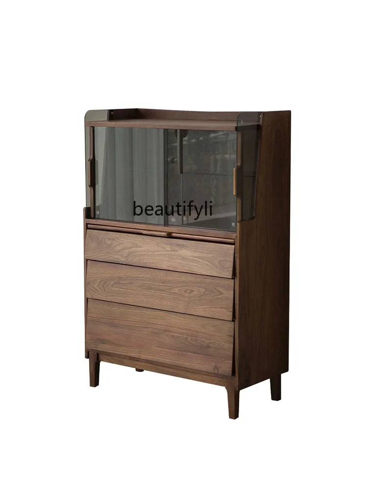 V Black Walnut Multi-Purpose Storage Cabinet Designer Sideboard Cabinet Living Room Storage Side Cabinet Tea
V Black Walnut Multi-Purpose Storage Cabinet Designer Sideboard Cabinet Living Room Storage Side Cabinet Tea