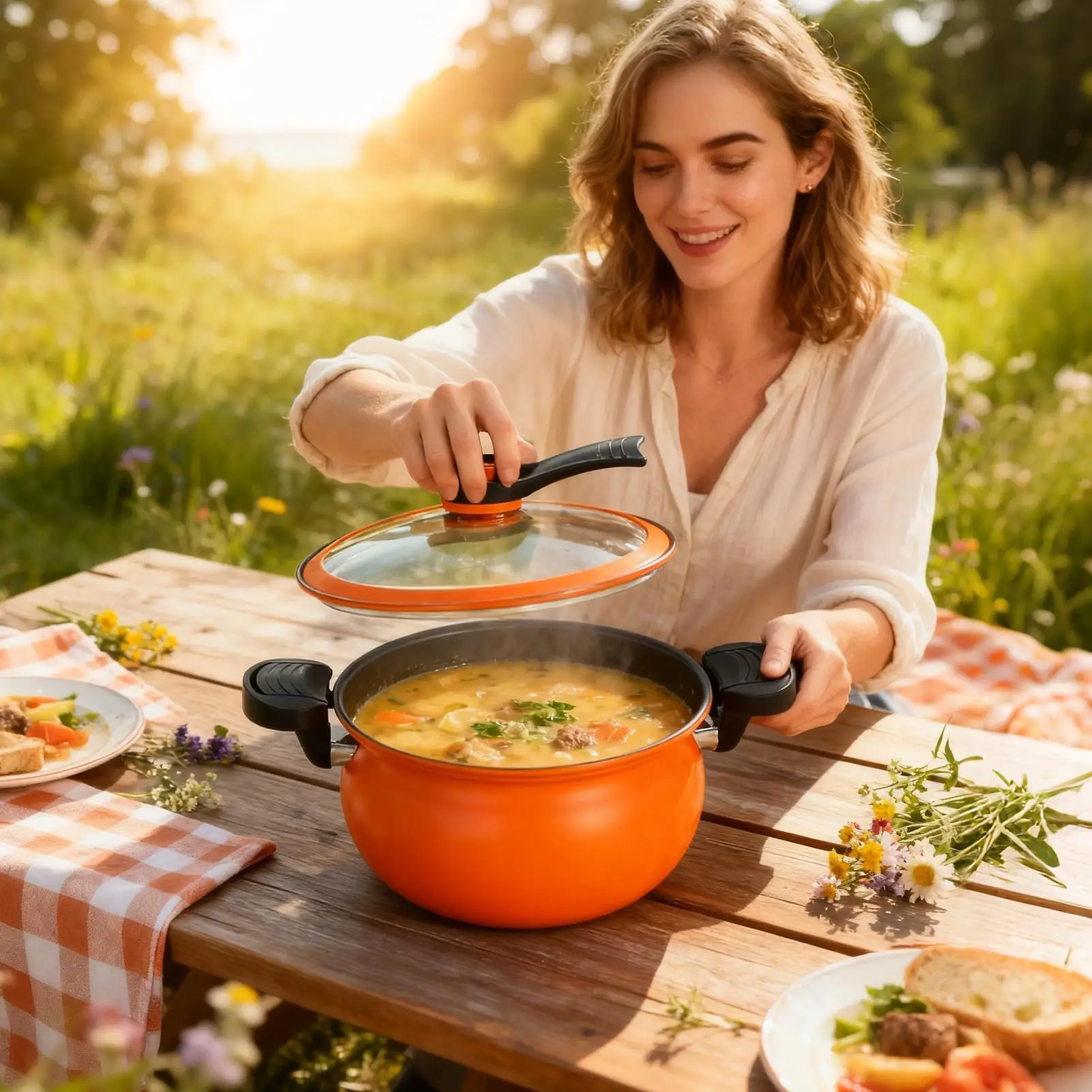 Кастрюли с антипригарным покрытием, большая сверхмощная посуда, индукционная кастрюля, кастрюля с ручками для газовой керамической электрической плиты, домашней кухни
Кастрюли с антипригарным покрытием, большая сверхмощная посуда, индукционная кастрюля, кастрюля с ручками для газовой керамической электрической плиты, домашней кухни