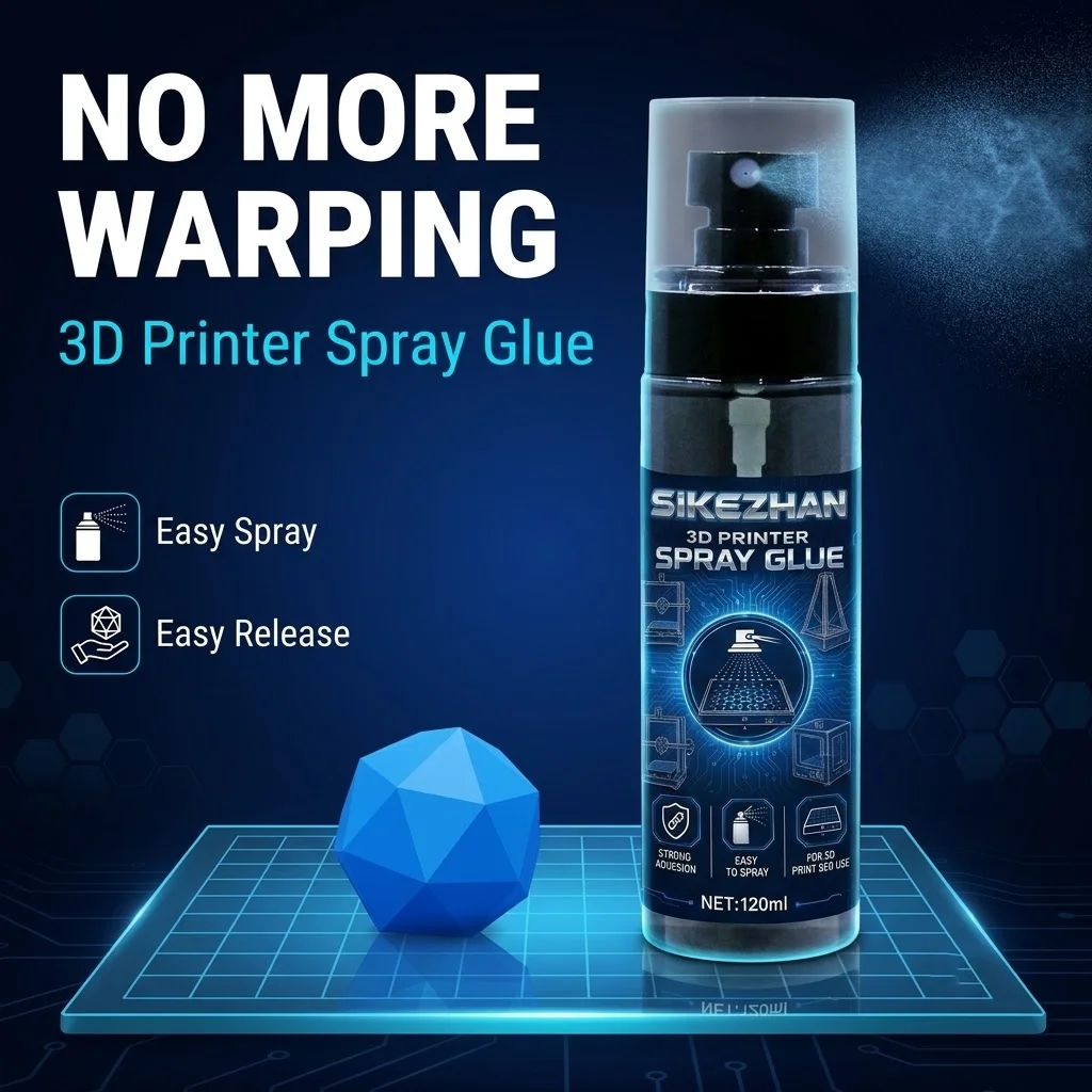 Anti-Warping 3D Printer Adhesive Spray 120ml Bed Glue Liquid Strong Hold Easy Release Prevent Curling For PLA ABS PETG Glass PEI
Anti-Warping 3D Printer Adhesive Spray 120ml Bed Glue Liquid Strong Hold Easy Release Prevent Curling For PLA ABS PETG Glass PEI