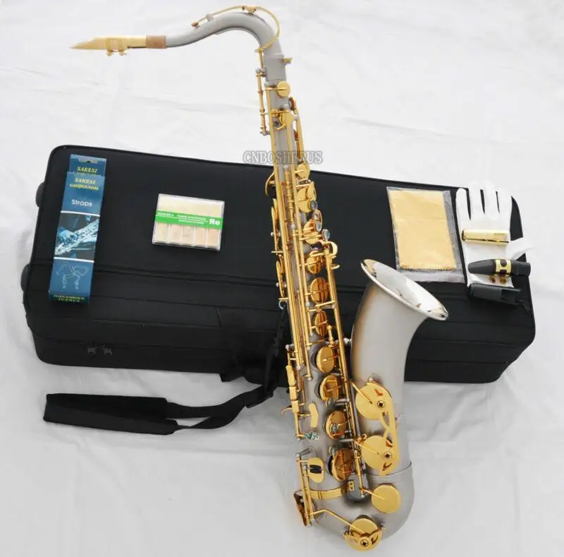 10% OFF Satin Nickel Tenor Saxophone Bb Sax Abalone High F# Key FREE Metal Mouth
10% OFF Satin Nickel Tenor Saxophone Bb Sax Abalone High F# Key FREE Metal Mouth
