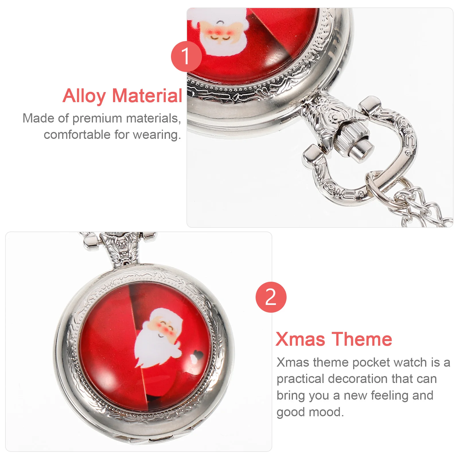 Vintage Pocket Watch Durable Alloy Xmas Theme Hanging Santa Pattern Decorative Retro Christmas Gift Elegant Timepiece
Vintage Pocket Watch Durable Alloy Xmas Theme Hanging Santa Pattern Decorative Retro Christmas Gift Elegant Timepiece