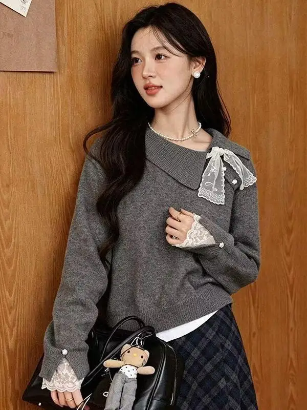 Autumn Winter Soft New Red Loose Lace Knitted Patchwork Long Sleeve Sweater Women's Casual Fashion Outerwear Top Coat
Autumn Winter Soft New Red Loose Lace Knitted Patchwork Long Sleeve Sweater Women's Casual Fashion Outerwear Top Coat